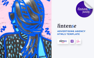 Lintense广告公司-创意HTML登陆页模板