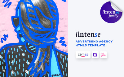 Lintense Advertising Agency - Kreative HTML-Landingpage-Vorlage