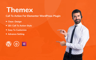 Apelo à ação da Themex para o plugin Elementor WordPress