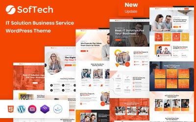 Softech - Thème WordPress pour solutions informatiques et services aux entreprises