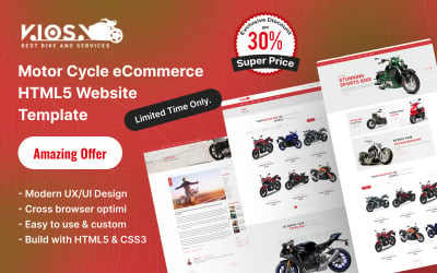 Kiosk Bike - HTML5-Website-Vorlage für Motorrad-E-Commerce