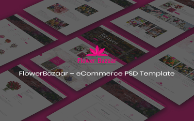 FlowerBazaar - Modèle PSD de commerce électronique