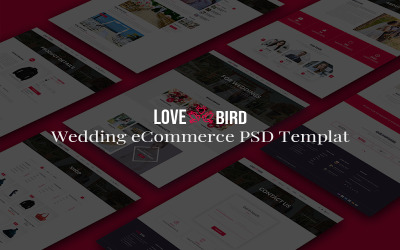 LoveBird - modelo PSD de comércio eletrônico de casamento