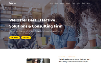 Sparrow - Agency &amp;amp; Consulting Landing Page Template