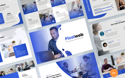 Web 设计 Agency Presentation Template 谷歌的幻灯片