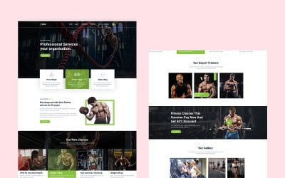 Gymt- Fitness Gym PSD-sjabloon