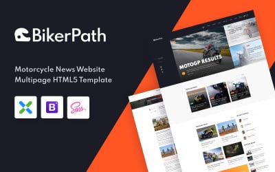 BikerPath - Motorcycle 新闻 Website Template