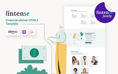 Lintense Financial Advisor - 业务 HTML Landing Page Template