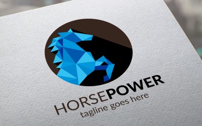 Modello di logo di potenza di cavallo