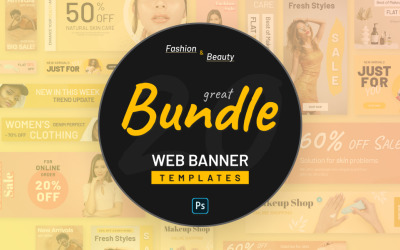 PSD模板Banners Web PSD Fashion and Beauty
