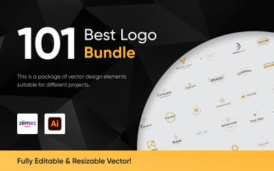 101 шаблон бизнес-дизайна логотипа