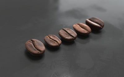 Kaffeebohnen 3D-Modell
