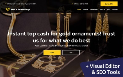 NYC&#039;s Pawn Shop Moto CMS 3 Template