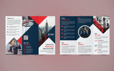 Business Trifold Brochure Design - 企业形象 Template