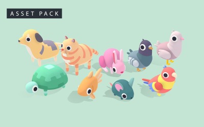 Pet Animals - Quirky Series 3D Model