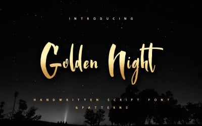 金色之夜字体和PS样式