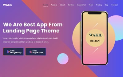 Al-Wakil - Multpurpose  App &amp;amp; Product Landing Page Template