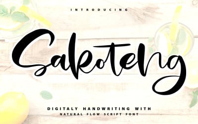 Sakoteng | Handwriting Cursive Font