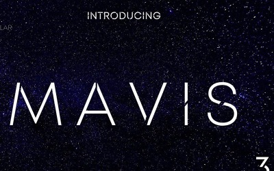 MAVIS SANS - FUTURISTIC TYPEFACE Lettertype