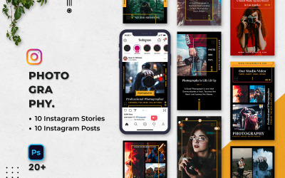 Fotografi Instagram Berättelser &amp;amp; inlägg Sociala medier mall