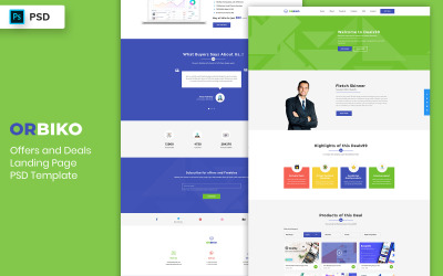 Offers &amp;amp; Deals Landing Page Template UI Elements