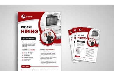 Flyer Hiring Jobs - Modèle d&amp;#39;identité d&amp;#39;entreprise
