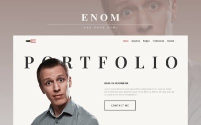 Enom - Персональний багатоцільовий шаблон цільової сторінки портфоліо