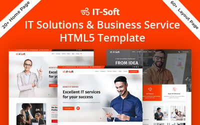 IT-Soft - IT-lösningar och HTML5-webbplatsmall för flera ändamål