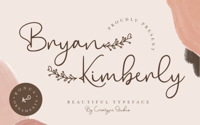 Bryan Kimberly Piękny krój czcionki