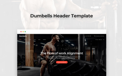 Plantilla PSD de encabezado de Dumpbell