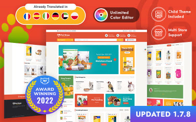 Pet 食物 Shop Responsive PrestaShop Theme