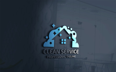 Clean Service Logo Template