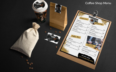 咖啡店菜单-企业形象模板