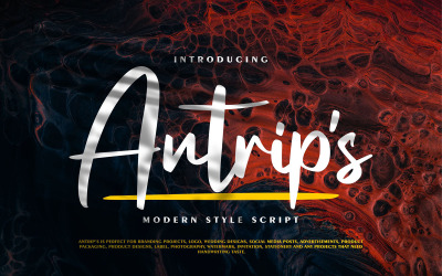 Antrip&#039;s | Modern Style Cursive Font