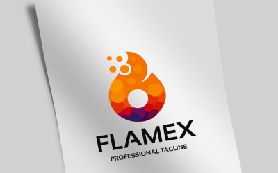 Шаблон логотипа пламени