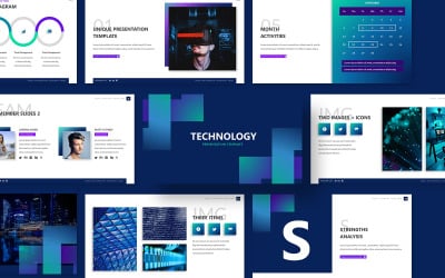 Modello di presentazione PowerPoint di tecnologia modello PowerPoint