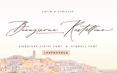 Buongiorno Rastellino  Cyrillic + Extras Font