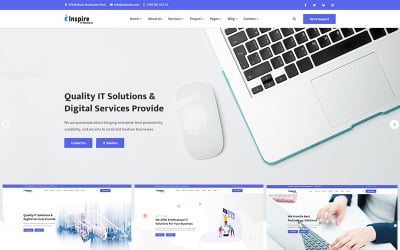 Inspire是一个用于IT解决方案和商业服务的多用途HTML5网站模板