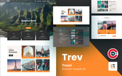 Trev - Modèle de kit Travel Elementor