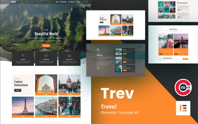 Trev - шаблон комплекта Travel Elementor