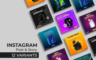 GADGET系列III - Instagram帖子和故事社交媒体模板