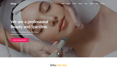 Sharp - Landing Page für Schönheitssalons und Make-up-Studios