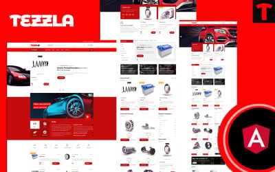 Tezzla |汽车 &amp;amp; 汽车配件商店Angular网站模板