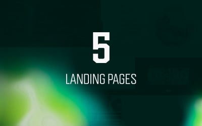 5 Multi-Purpose Landing Pages, Hero Headers PSD模板