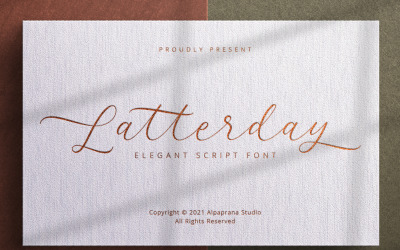 Latterday - Elegant scriptlettertype