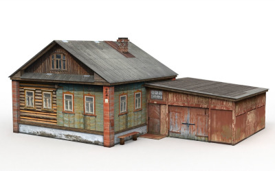 Casa de pueblo modelo 3D