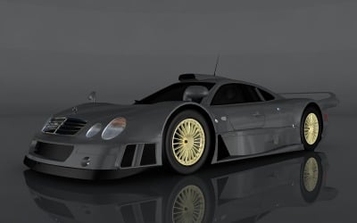 Modello 3D Mercedes-Benz CLK-GTR