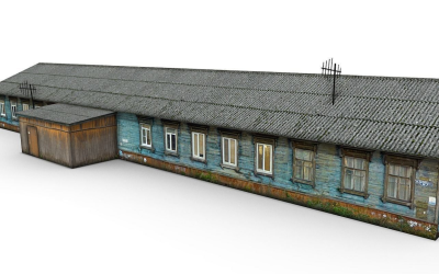 3D model starého vesnického domu Barrack
