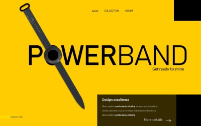 Modern design PowerPoint-mall - Power Band