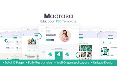 Madrasa -教育PSD模板